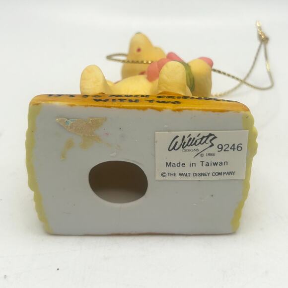 VTG Winnie the Pooh Bisque Figure 1988 Walt Disney Co. Willitts Design Ornament - Picture 5 of 5